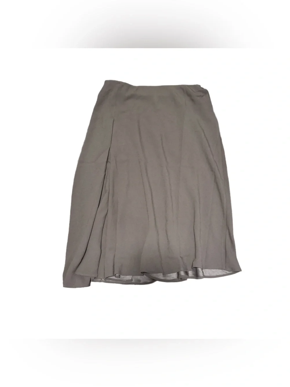 Spanx Carefree Crepe Asymmetrical A-Line Skirt Women's Small Smoke Brown NWT